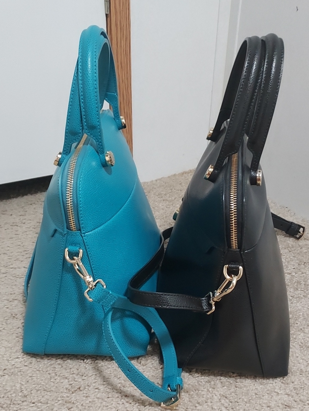 2 FURLA HANDBAGS / blk.& BLUE - Picture 4 of 16